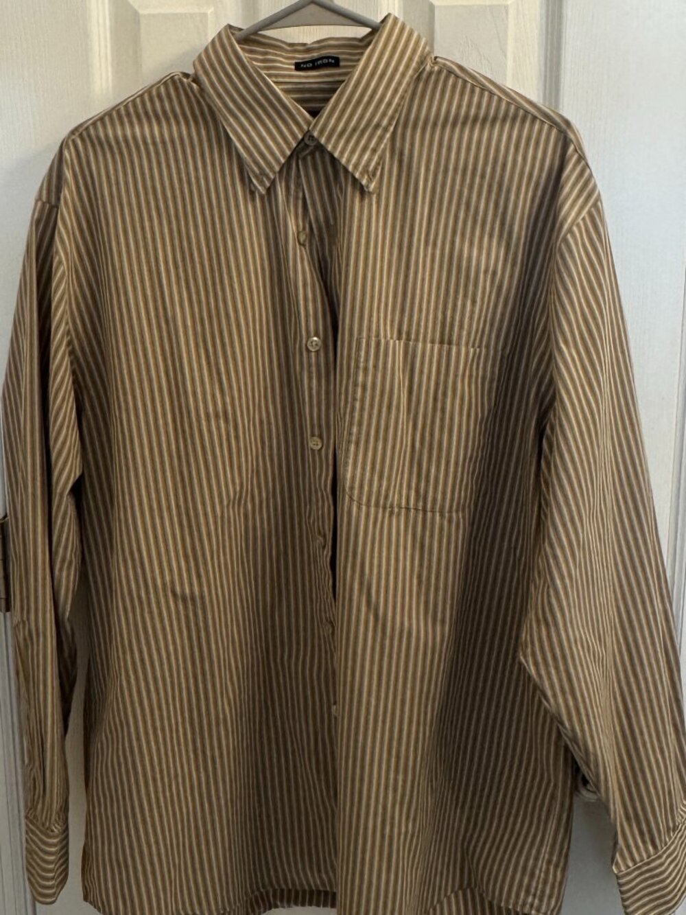 Van Heusen Beige Striped Shirt
